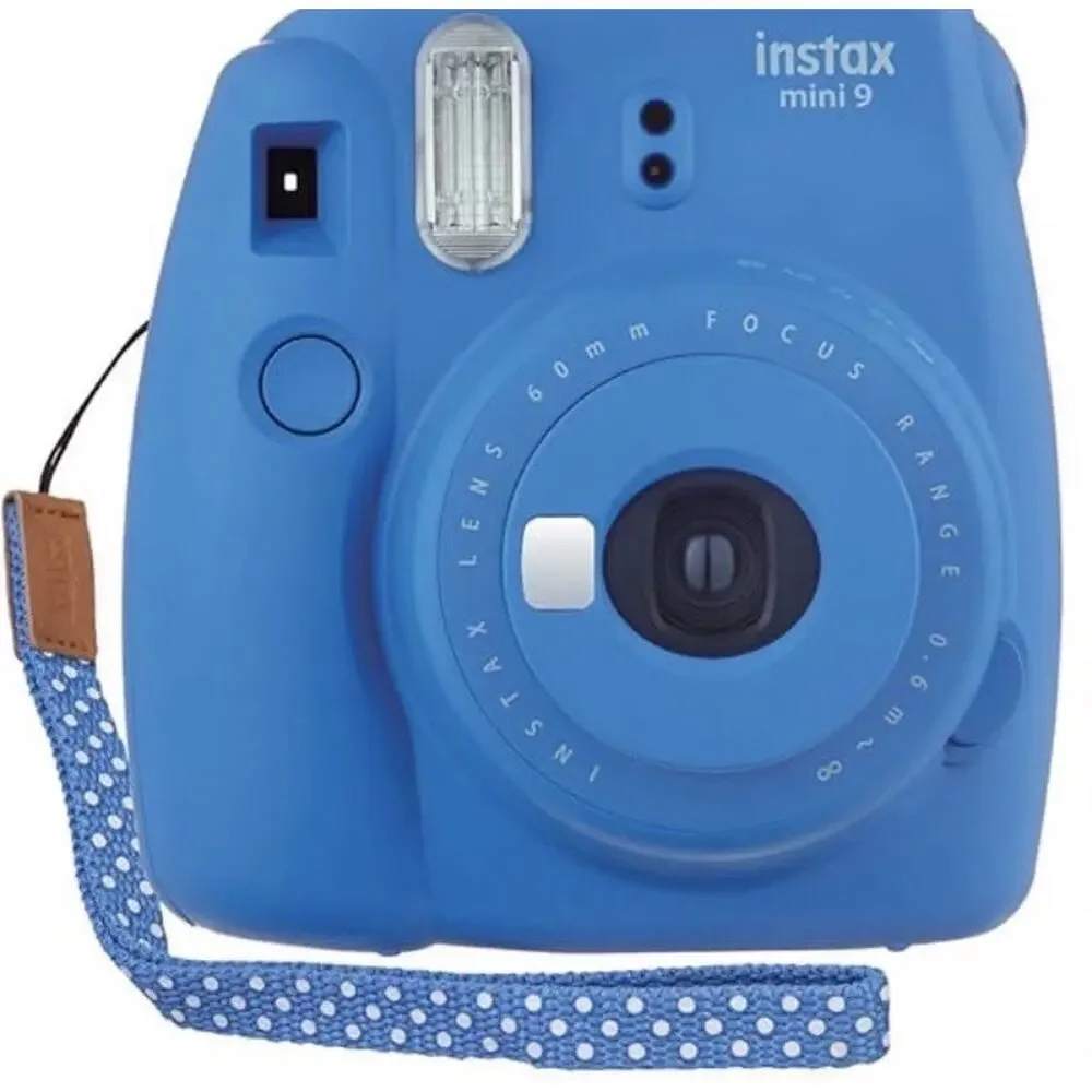 Fujifilm Instax Mini 9 - Cobalt Blue Instant Film Camera With Custom Case